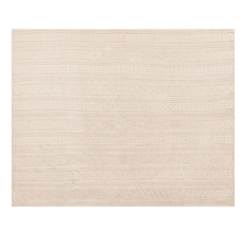 Copriletto Beige Chiaro Tessuto di cotone 150 x 200 cm Decorativo Biancheria da letto Design Classico Camera da letto
