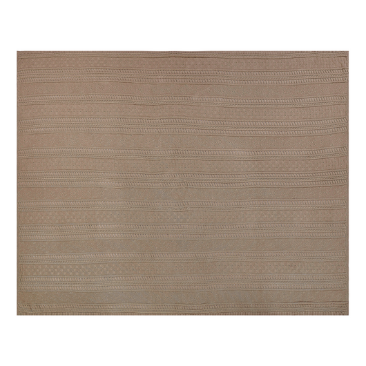 Copriletto Marrone Tessuto di cotone 150 x 200 cm Decorativo Biancheria da letto Design Classico Camera da letto