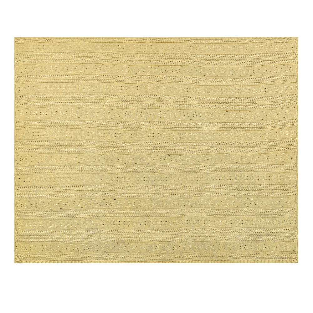 Copriletto Giallo Tessuto di cotone 150 x 200 cm Decorativo Biancheria da letto Design Classico Camera da letto