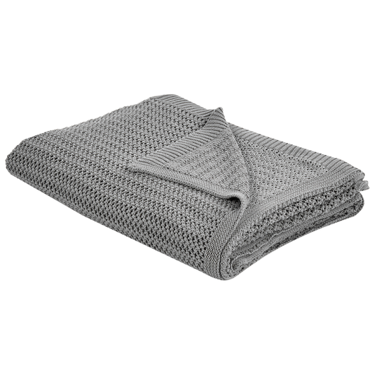 Copriletto in tessuto di cotone grigio 150 x 200 cm Decorativo Biancheria da letto Design classico Camera da letto