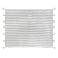 Copriletto in tessuto di cotone bianco sporco 150 x 200 cm con frange Decorativo Biancheria da letto Design classico Camera da letto