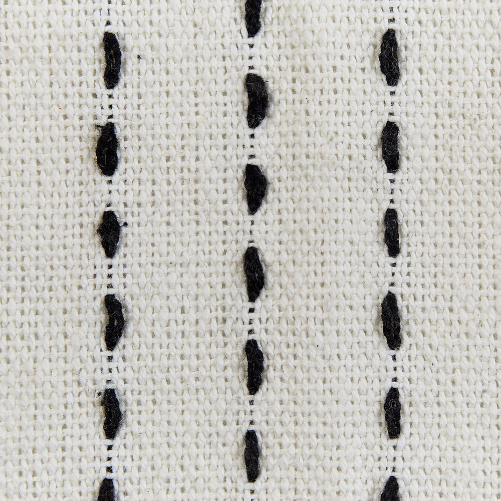 Copriletto in tessuto di cotone bianco sporco 150 x 200 cm con frange Decorativo Biancheria da letto Design classico Camera da letto