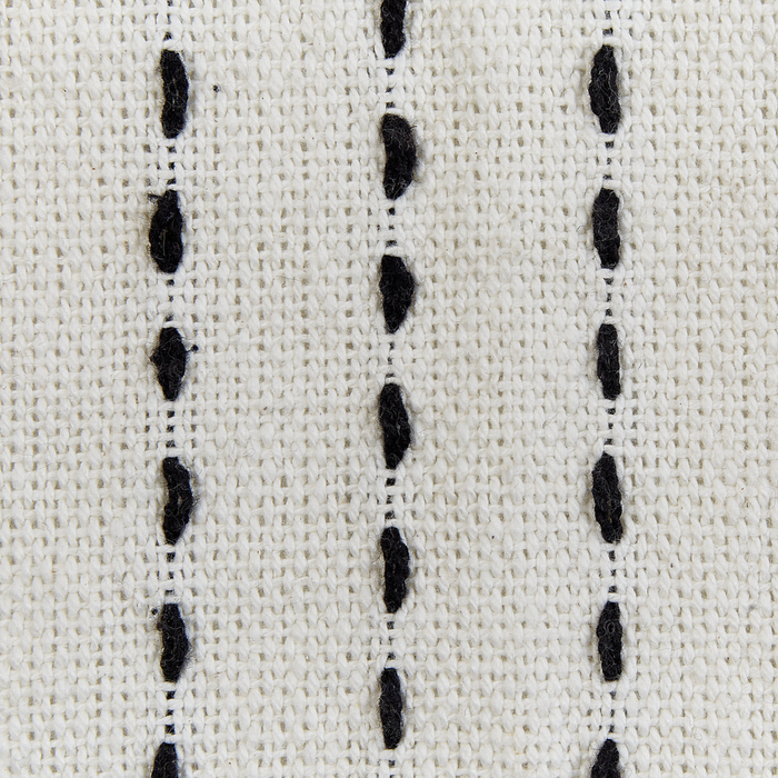 Copriletto in tessuto di cotone bianco sporco 150 x 200 cm con frange Decorativo Biancheria da letto Design classico Camera da letto