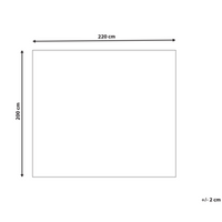 Copriletto in tessuto di cotone bianco sporco 200 x 220 cm con frange Decorativo Biancheria da letto Design classico Camera da letto