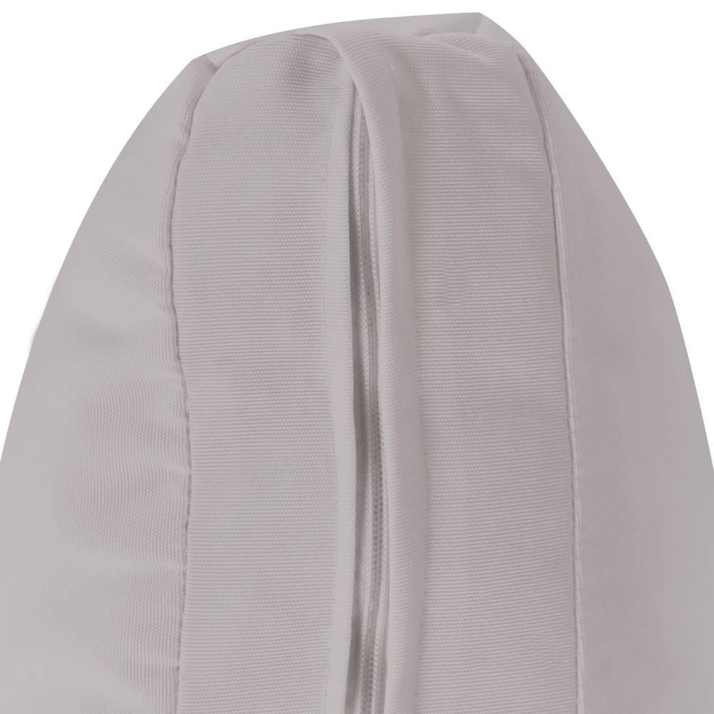 Copri cuscino per giardino grigio resistente ai raggi UV con cerniera per sedili e schienali