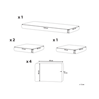 Copri cuscino per giardino grigio resistente ai raggi UV con cerniera per sedili e schienali