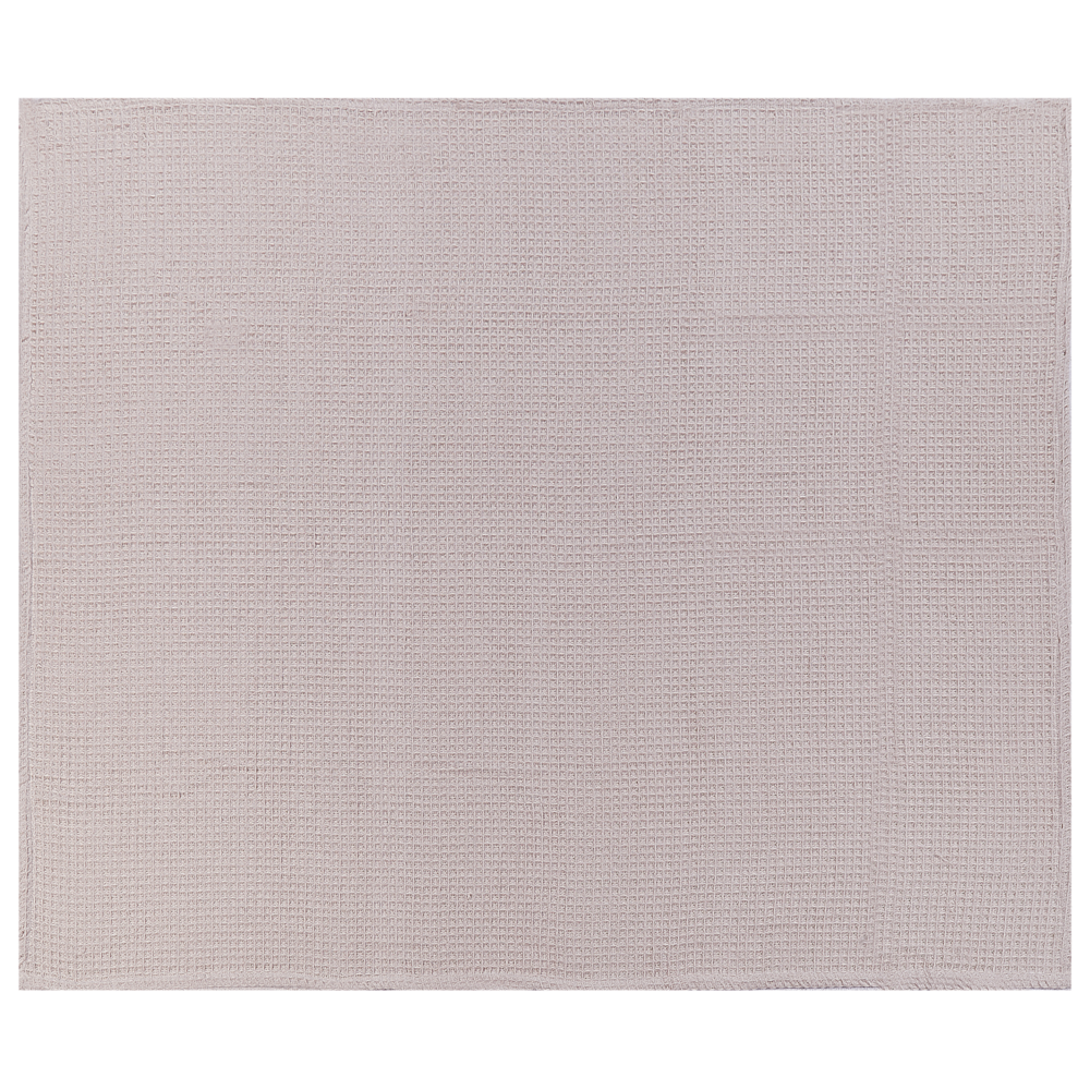 Copriletto in cotone rosa 220 x 240 cm con motivo a quadretti, decorativo, per il soggiorno e la camera da letto.