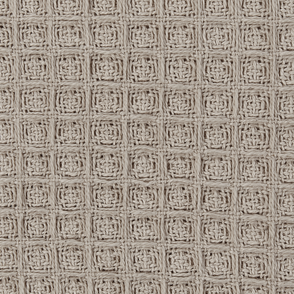 Copriletto in cotone tortora 150 x 200 cm con motivo a quadretti, decorativo, per il soggiorno e la camera da letto.