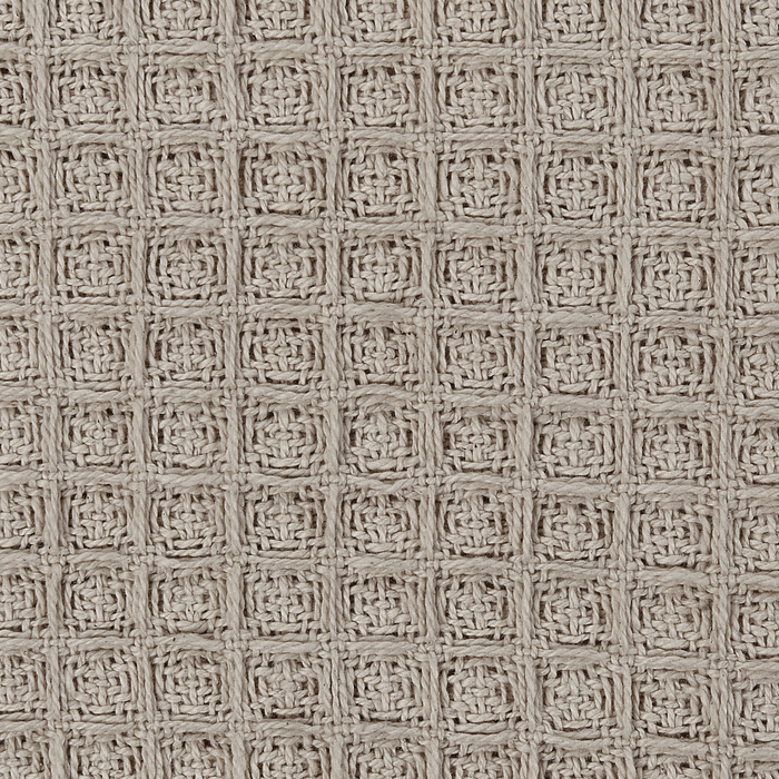 Copriletto in cotone tortora 150 x 200 cm con motivo a quadretti, decorativo, per il soggiorno e la camera da letto.