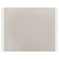 Copriletto in cotone tortora 200 x 220 cm con frange Soggiorno Camera da letto Tessili