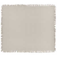 Copriletto grigio chiaro in tessuto di cotone 200 x 220 cm con frange Coperta decorativa Biancheria da letto design classico Camera da letto