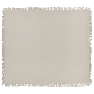 Copriletto grigio chiaro in tessuto di cotone 200 x 220 cm con frange Coperta decorativa Biancheria da letto design classico Camera da letto