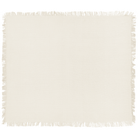 Copriletto bianco sporco in tessuto di cotone 220 x 240 cm con frange Coperta decorativa Biancheria da letto design classico Camera da letto