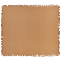 Copriletto marrone in tessuto di cotone 200 x 220 cm con frange Coperta decorativa Biancheria da letto design classico Camera da letto