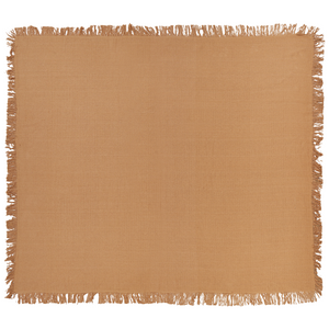 Copriletto marrone in tessuto di cotone 200 x 220 cm con frange Coperta decorativa Biancheria da letto design classico Camera da letto