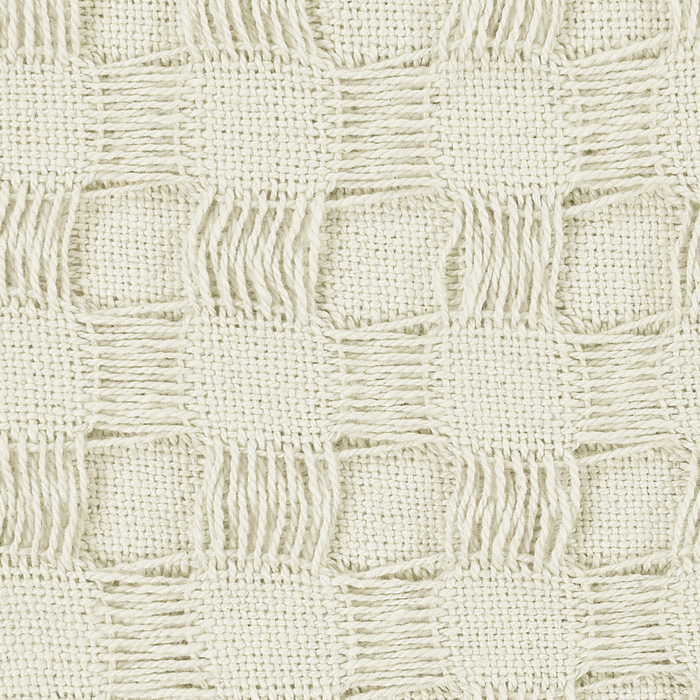 Copriletto in tessuto di cotone bianco sporco 200 x 220 cm con frange Coperta decorativa Biancheria da letto design classico Camera da letto