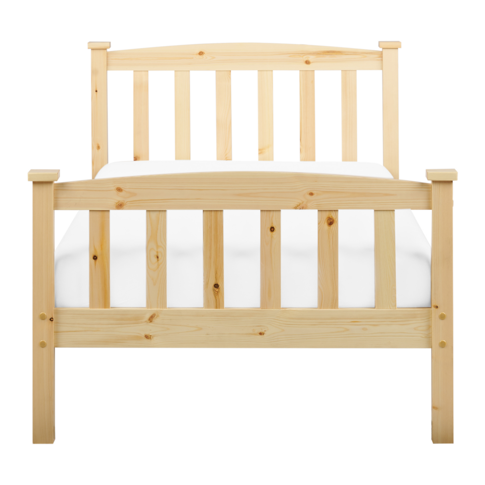 Letto singolo in legno di pino chiaro 90 x 200 cm rete a doghe