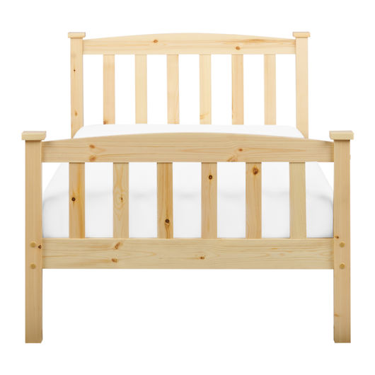 Letto singolo in legno di pino chiaro 90 x 200 cm rete a doghe