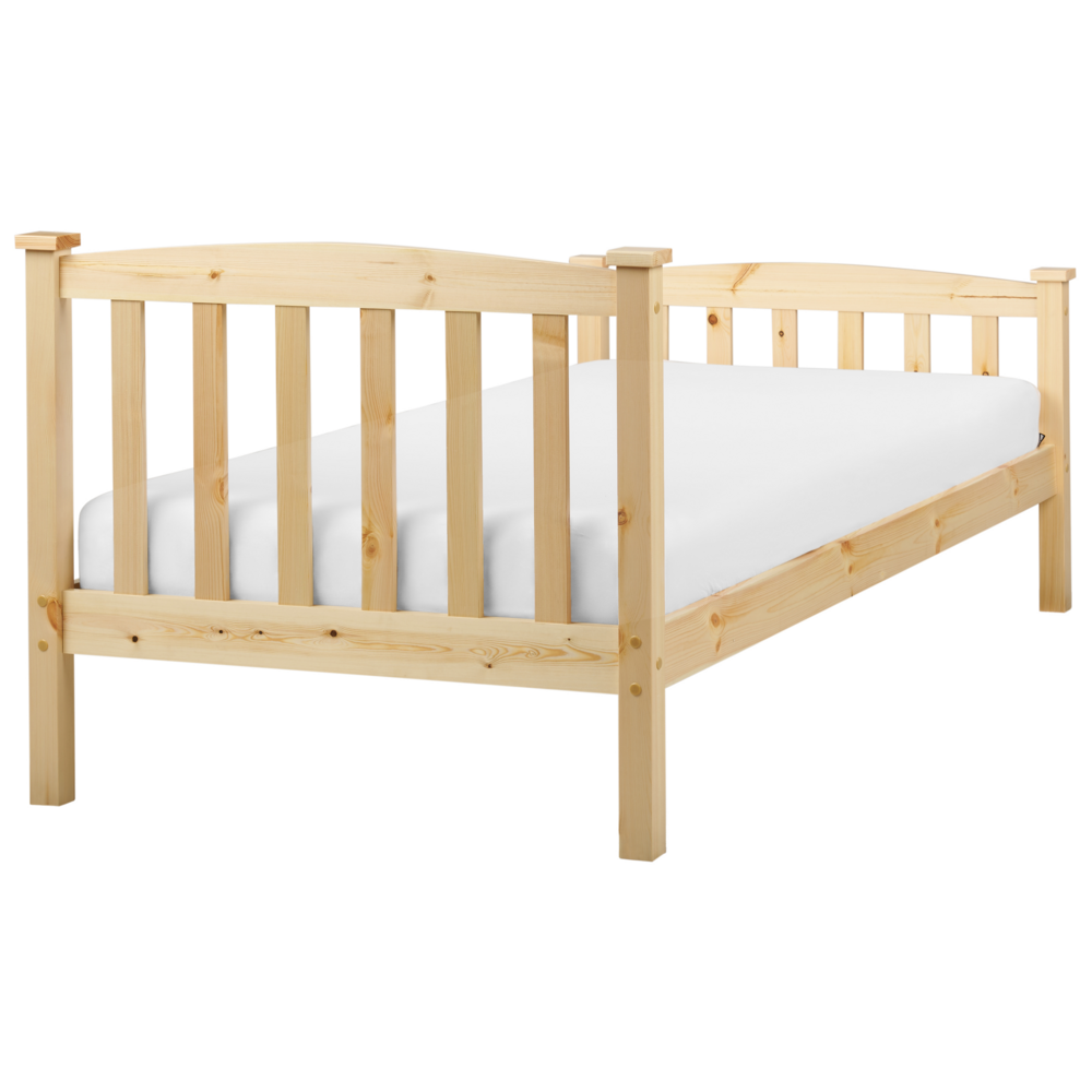 Letto singolo in legno di pino chiaro 90 x 200 cm rete a doghe