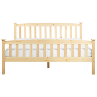 Letto matrimoniale in legno di pino chiaro 160 x 200 cm rete a doghe