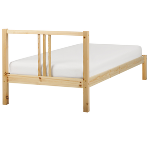 Letto in Legno di pino Chiaro con Rete a Doghe Stile Classico 90 x 200 cm