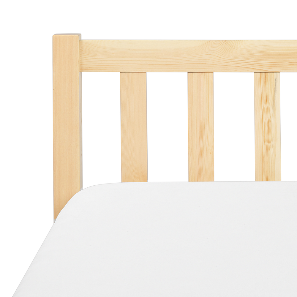 Letto singolo in legno di pino chiaro 180 x 200 cm rete a doghe
