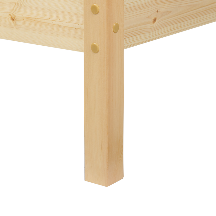 Letto singolo in legno di pino chiaro 180 x 200 cm rete a doghe