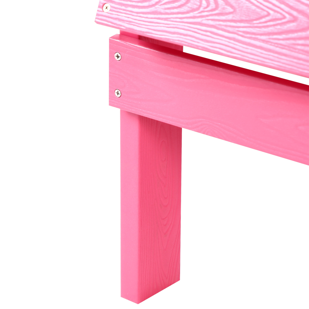 Sedia da giardino in plastica rosa resistente agli agenti atmosferici in stile moderno