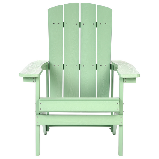 Sedia da giardino in plastica verde chiaro resistente agli agenti atmosferici in stile moderno