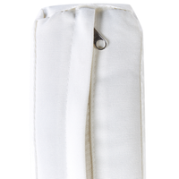 Copri cuscino da giardino bianco resistente ai raggi UV con cerniera