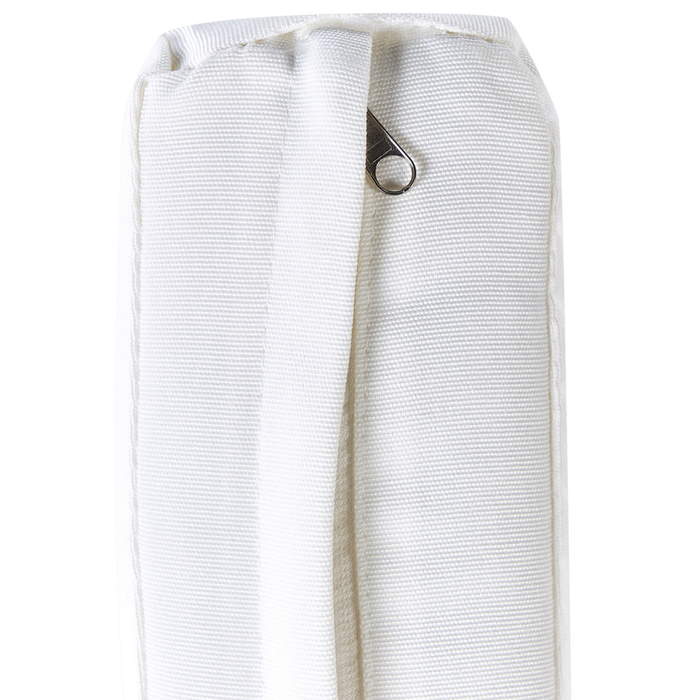 Copri cuscino da giardino bianco resistente ai raggi UV con cerniera