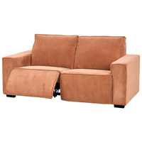 Comodo divano a 2 posti arancione con funzione reclinabile stile moderno