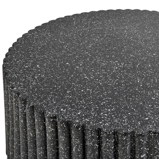 Tavolino da salotto effetto bianco in fibra di vetro MgO Piano rotondo Macchia UV Ruggine Acqua Resistente al vento Soggiorno moderno all'aperto