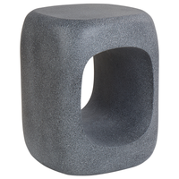 Tavolino decorativo in fibra di vetro MgO forma irregolare effetto marmo effetto marmo resistente ai raggi UV macchie di ruggine macchie di acqua e vento soggiorno moderno all'aperto grigio