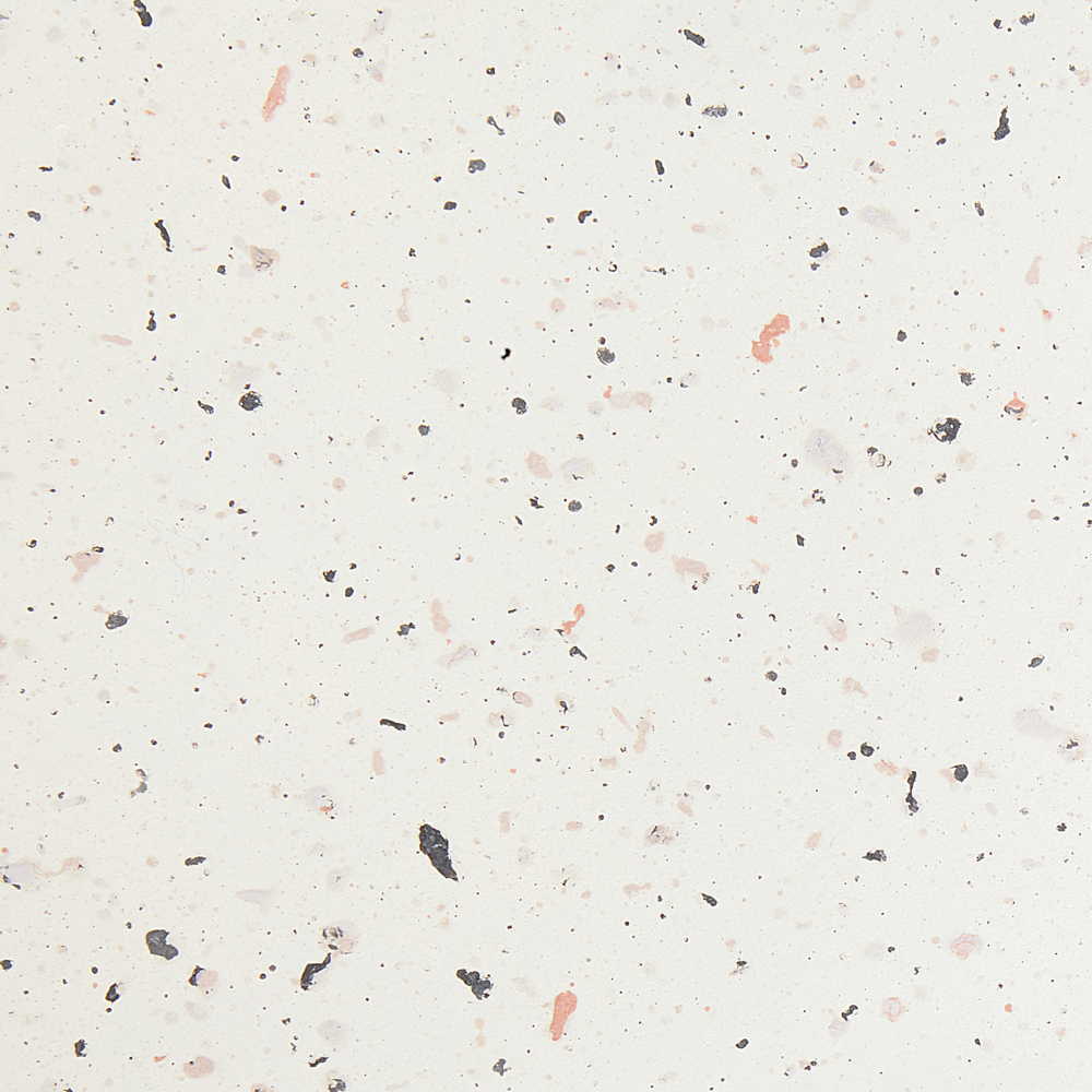 Tavolino d'accento in fibra di vetro MgO di forma rotonda con effetto terrazzo di forma bianca resistente alle macchie UV, alla ruggine, all'acqua e al vento, moderno per il soggiorno all'aperto