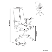 Sedia da scrivania girevole regolabile in altezza e inclinazione blu
