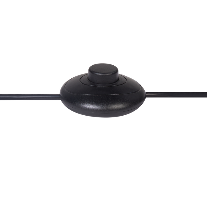 Lampada da terra in metallo Nero con base tonda paralume a cupola Glam Luce ambientale Soggiorno Illuminazione