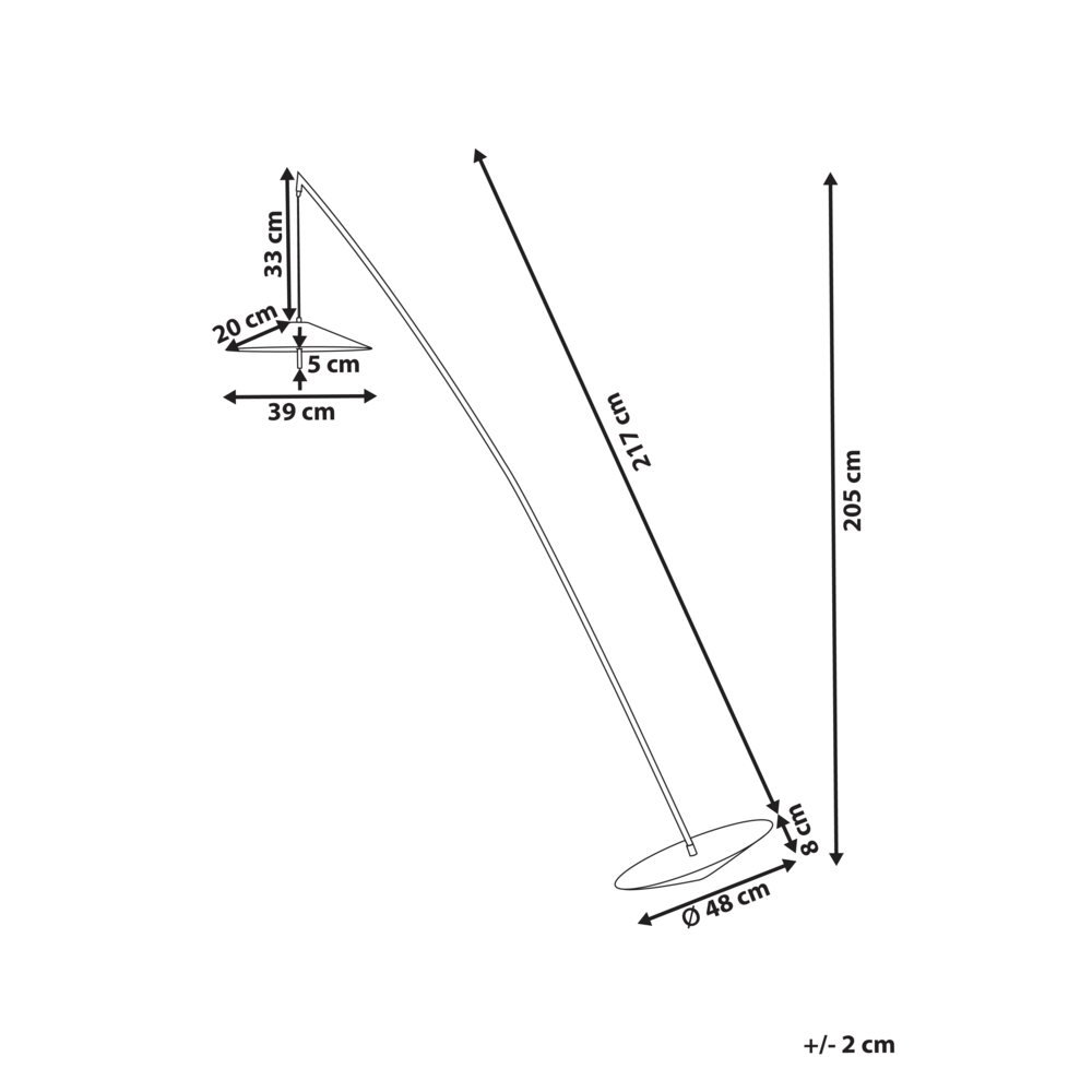 Lampada da terra in metallo Nero con base tonda paralume a cupola Glam Luce ambientale Soggiorno Illuminazione