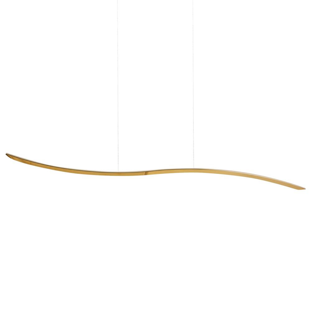 Lampadario con luce LED integrata paralume in metallo dorato novità ondulata illuminazione moderna a sospensione