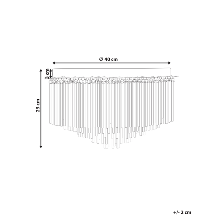 Lampadario in metallo argentato con aste in alluminio e finitura cromata Illuminazione del soggiorno in stile moderno