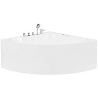 Vasca Idromassaggio Angolare Bianca con Argento Sanitario Acrilico Singolo 133 x 187 cm Idromassaggio Moderno