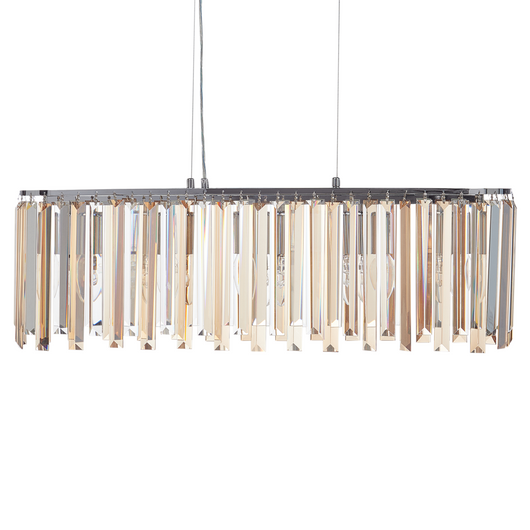 Lampadario in ferro argentato con cristalli di vetro Finitura cromata Illuminazione in stile glamour Soggiorno Sala da pranzo