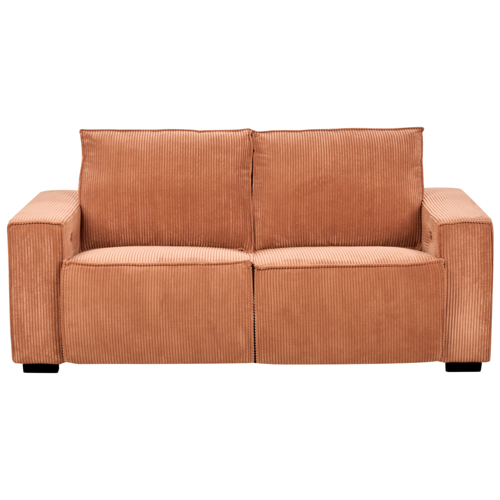 Comodo divano a 2 posti arancione con funzione reclinabile stile moderno