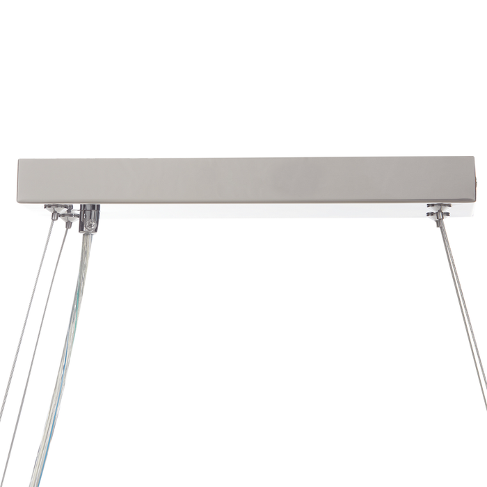 Lampadario in ferro argentato finitura cromo con cristalli illuminazione soggiorno sala da pranzo stile glamour