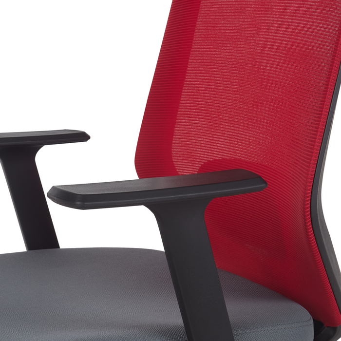 Sedia da ufficio girevole e regolabile in altezza con rivestimento in rete rossa poltrona ufficio in casa