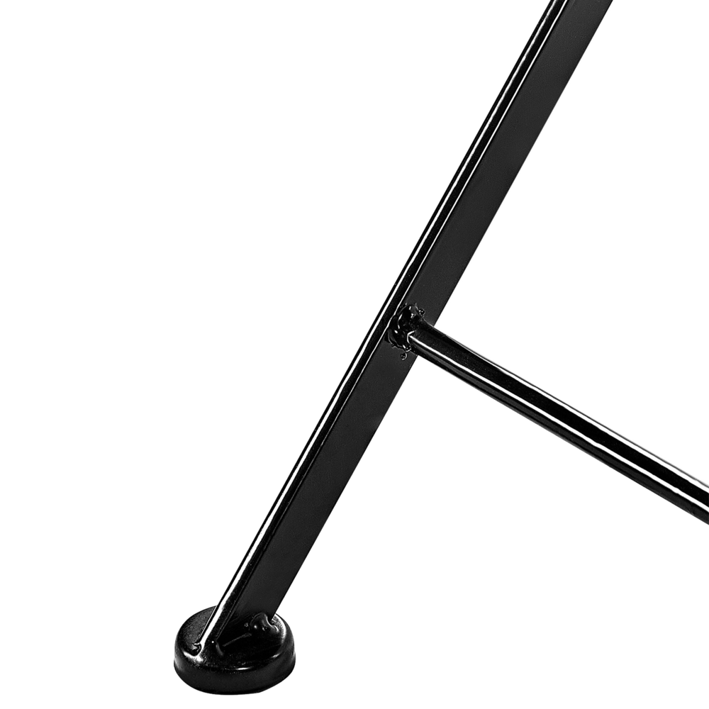 Set di 2 sedie da giardino in metallo nero pieghevoli con motivo a mosaico stile vintage balcone