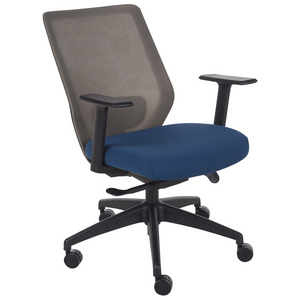 Sedia da ufficio girevole e regolabile in altezza con rivestimento in rete azzurra poltrona ufficio in casa