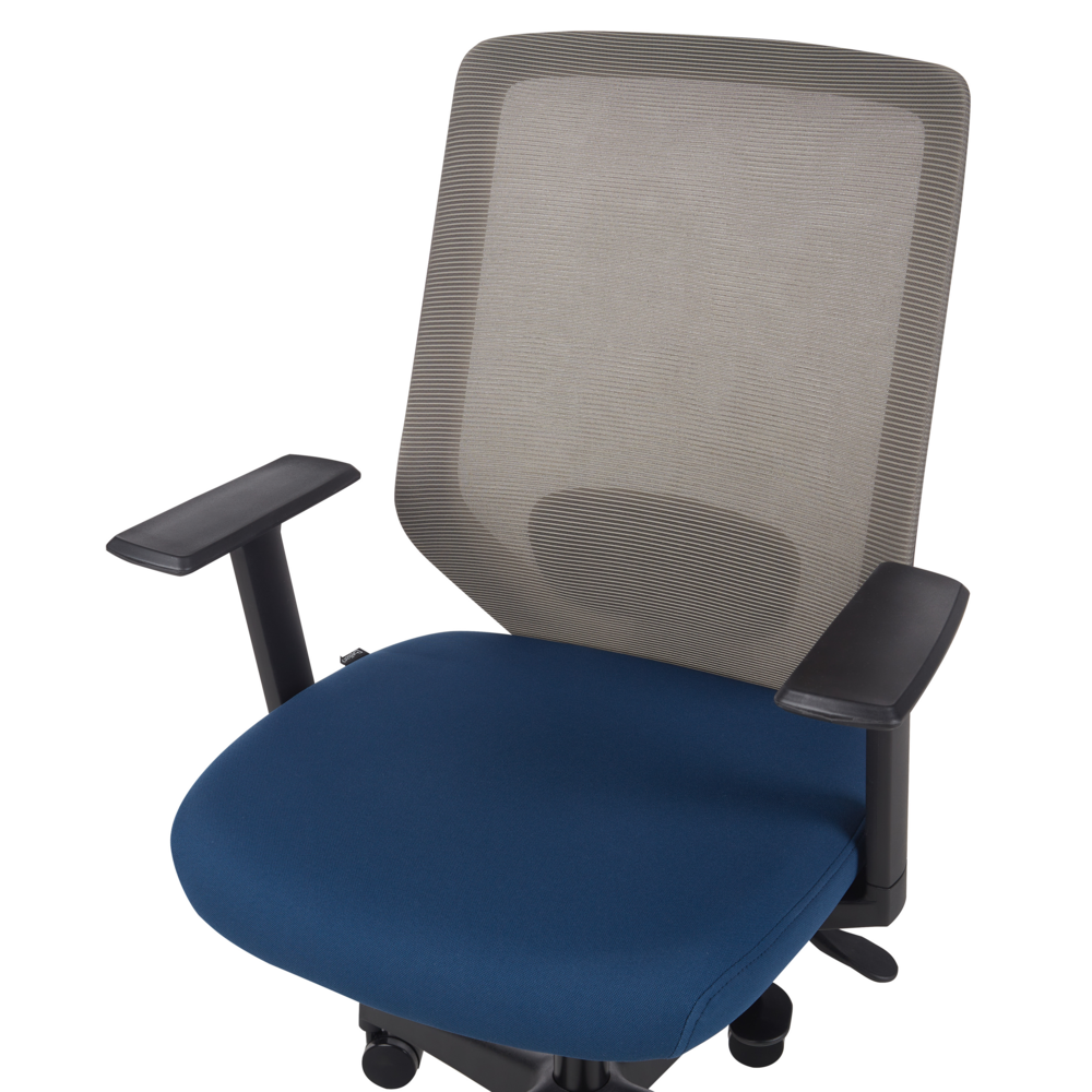 Sedia da ufficio girevole e regolabile in altezza con rivestimento in rete azzurra poltrona ufficio in casa