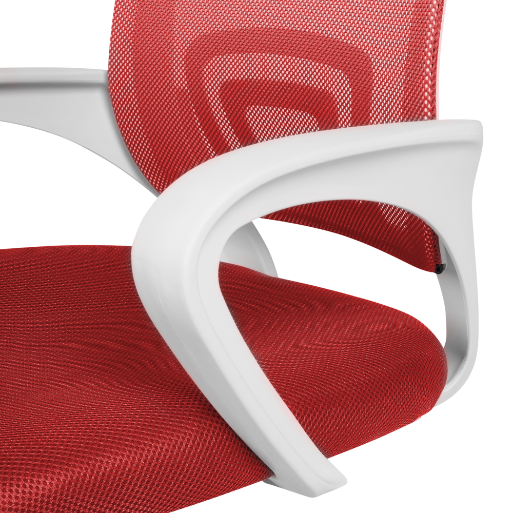 Sedia girevole da ufficio con schienale reclinabile regolabile in altezza rosso moderna ufficio in casa