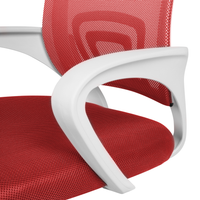 Sedia girevole da ufficio con schienale reclinabile regolabile in altezza rosso moderna ufficio in casa